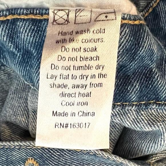 LIONESS Urban Outfitters Revolve U Know What’s Up Denim Jean Romper Size XS Blue - Picture 14 of 15